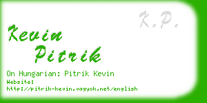 kevin pitrik business card